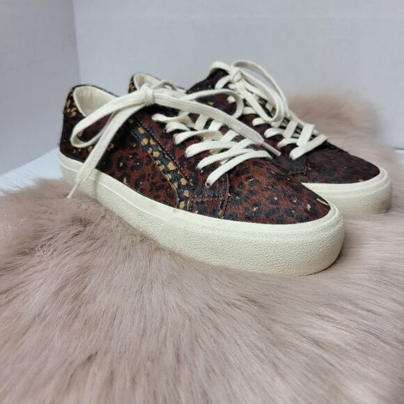 Madewell Sidewalk Lowtop Sneakers Leopard Print Sneaker Size 8.5 - Picture 1 of 11